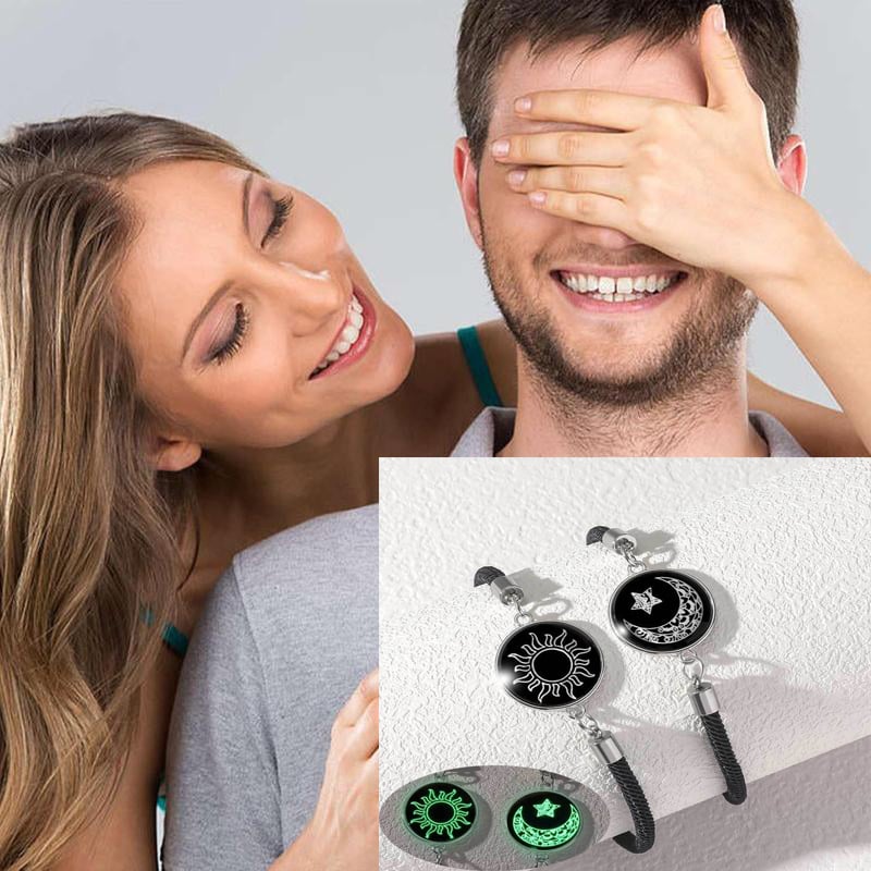 🔥 2-Pack  Sun & Moon Bracelets – Luminous Couples Jewelry for Long-Distance Love