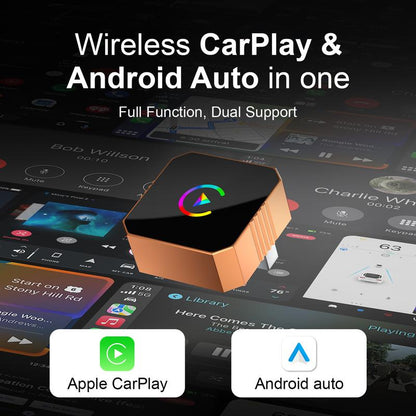 Aimoon New CarPlay 2026 Wireless Adapter for iPhone/Android Fast Connect No Delay Hands-Free Calling Electronic Charger CarPlay Adapter