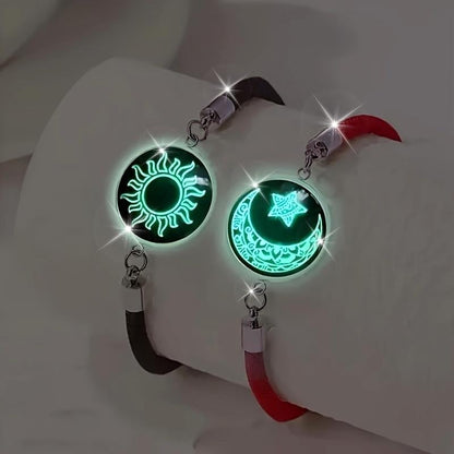 🔥 2-Pack  Sun & Moon Bracelets – Luminous Couples Jewelry for Long-Distance Love