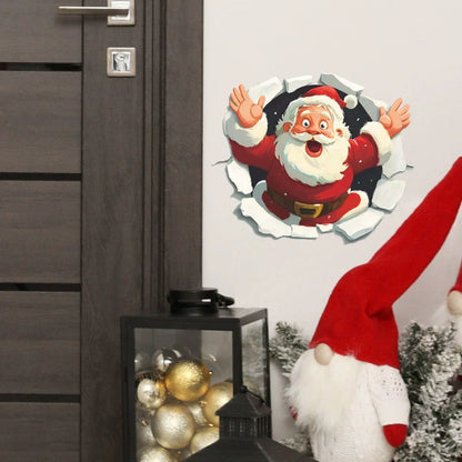 🎄Christmas Limited-Time Offer: 3D Santa Claus Breaking Through the Wall Sticker