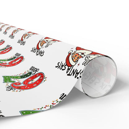 67 Meme Santa Christmas Gift Wrap, Funny Six Seven 6-7 Meme Xmas Gift Wrapping Paper - Ideal for Christmas, Birthdays, Celebrations & Holidays